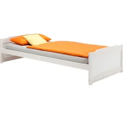 Lit en pin FRITZ, 90 x 200 cm, lasuré blanc