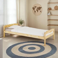 Lit en pin MORITZ, 90 x 200 cm, vernis naturel