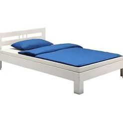 Lit en pin THEO, 120 x 200 cm, lasuré blanc