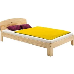 Lit en pin TIM, 100 x 200 cm, vernis naturel