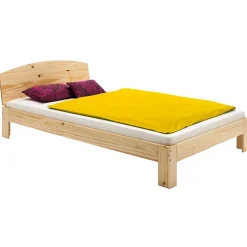 Lit en pin TIM, 100 x 200 cm, vernis naturel