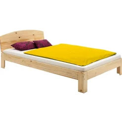 Lit en pin TIM, 100 x 200 cm, vernis naturel