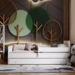 Lit enfant Aksel avec tiroir - sommier et matelas inclus - 140 cm x 70 cm