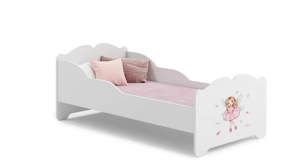Lit enfant ANNA avec matelas 160x80 Fille avec ailes