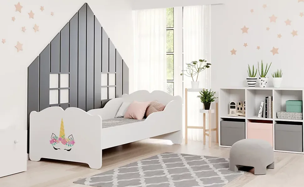 Lit enfant ANNA avec matelas 140x70 Corne de licorne