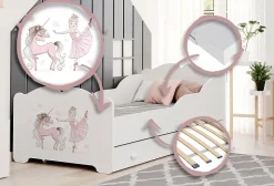 Lit enfant ANNA avec tiroir 160x80 Fille avec licorne