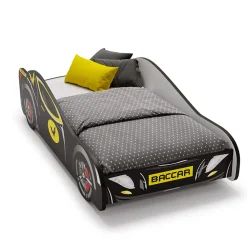 Lit enfant Batcar noir 140x70 avec matelas