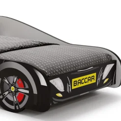 Lit enfant Batcar noir 140x70 avec matelas