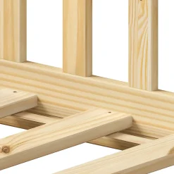 Lit enfant GUSTAVO type Montessori, couchage 90x200 cm, en pin massif naturel