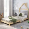 Lit enfant LIZ 90 x 190 cm en pin massif - Coloris naturel