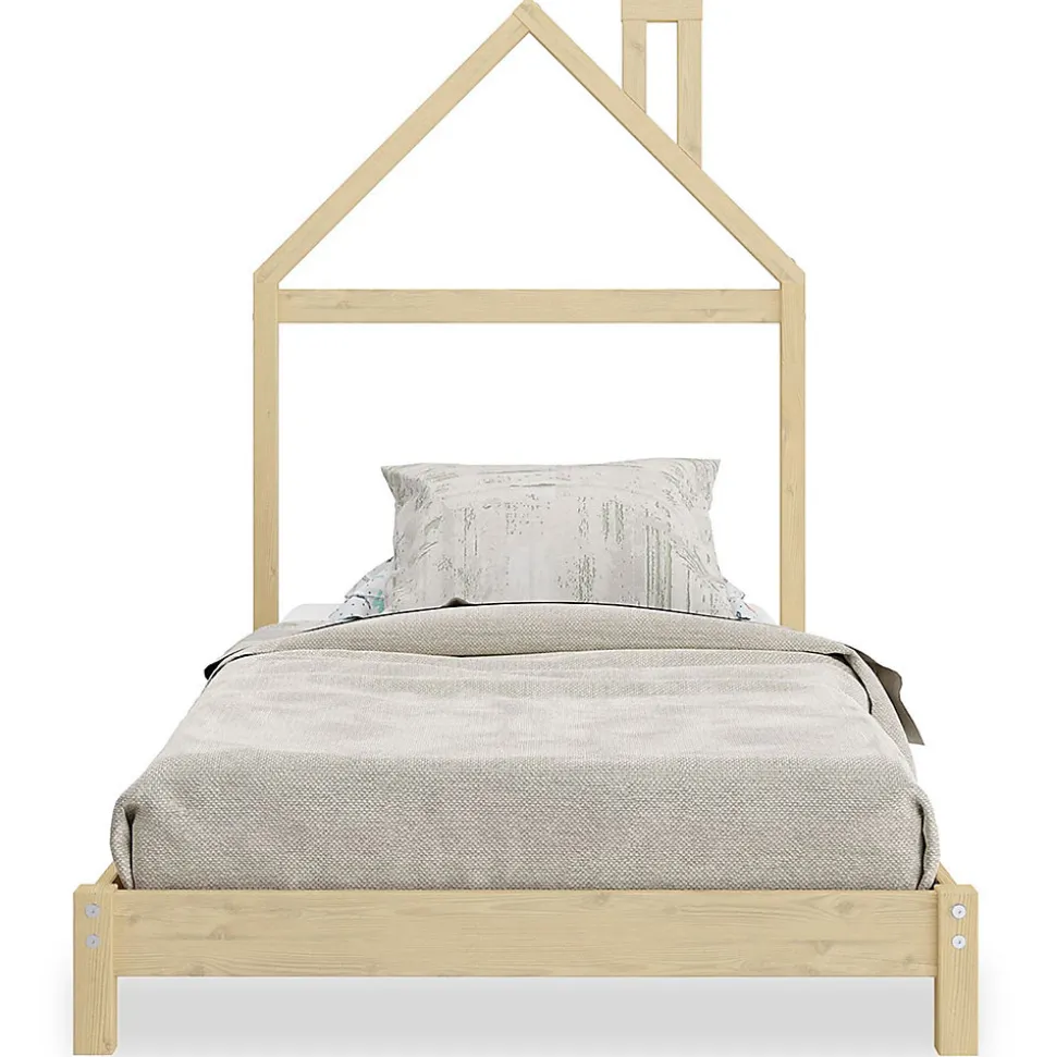 Lit enfant LIZ 90 x 190 cm en pin massif - Coloris naturel