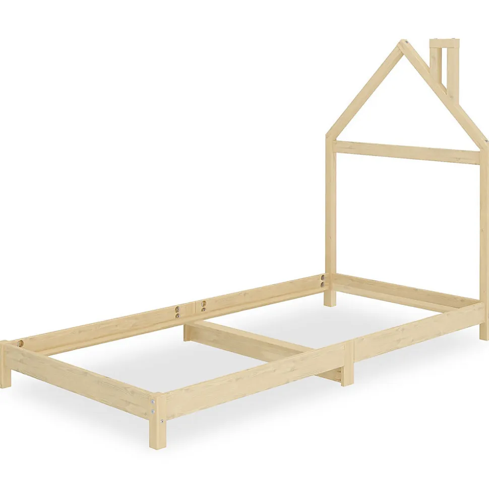 Lit enfant LIZ 90 x 190 cm en pin massif - Coloris naturel