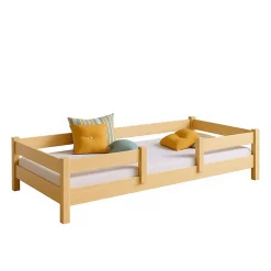 Lit enfant Lofto 160x80 avec barreaux - bois naturel