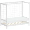 Lit enfant ML-Design 80x160cm avec matelas H10cm blanc en bois but de foot et sommier à lattes