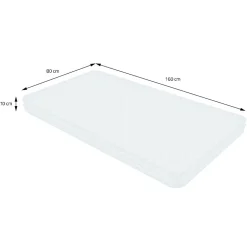 Lit enfant ML-Design 80x160cm avec matelas H10cm blanc en bois but de foot et sommier à lattes