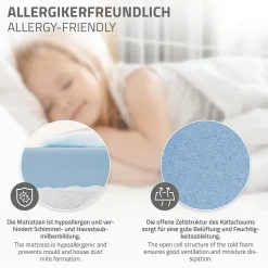 Lit enfant ML-Design 90x200cm avec matelas H10cm naturel en bois but de foot et sommier à lattes