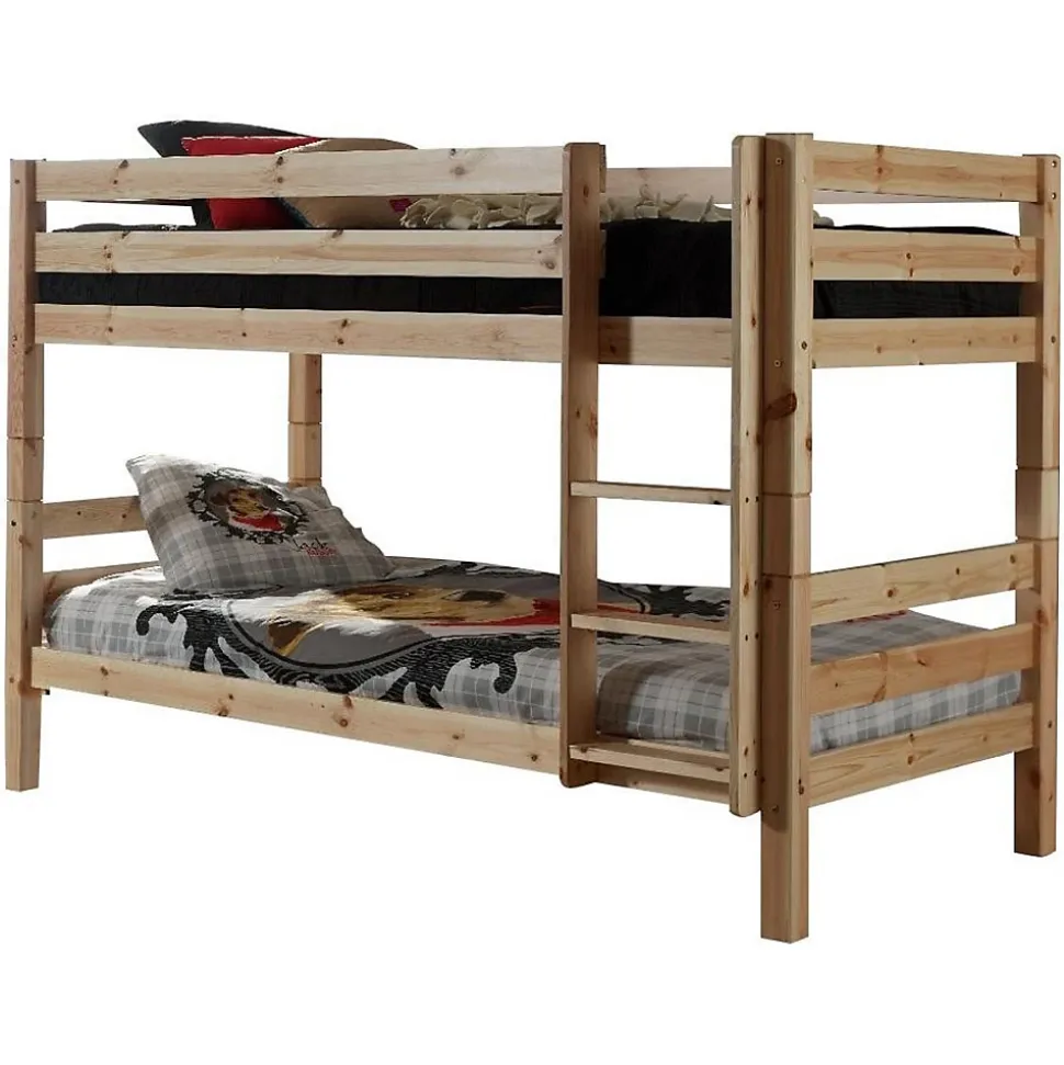 Lit Enfant Superposé & Tiroir de Lit "Pino" 90x190cm Naturel