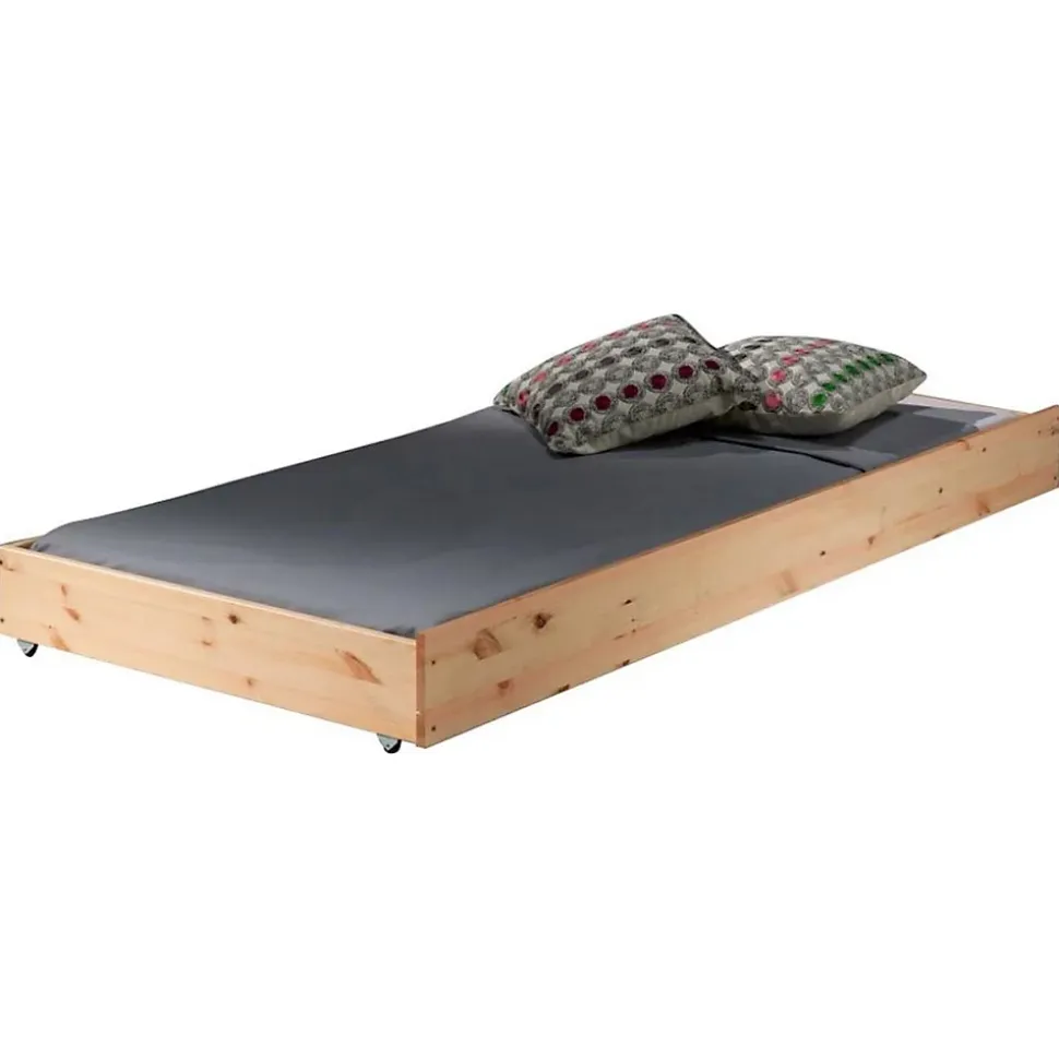 Lit Enfant Superposé & Tiroir de Lit "Pino" 90x190cm Naturel