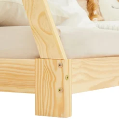 Lit enfant tipi ELIN, 90 x 190 cm en pin massif vernis naturel