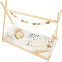 Lit enfant tipi ELIN, 90 x 190 cm en pin massif vernis naturel
