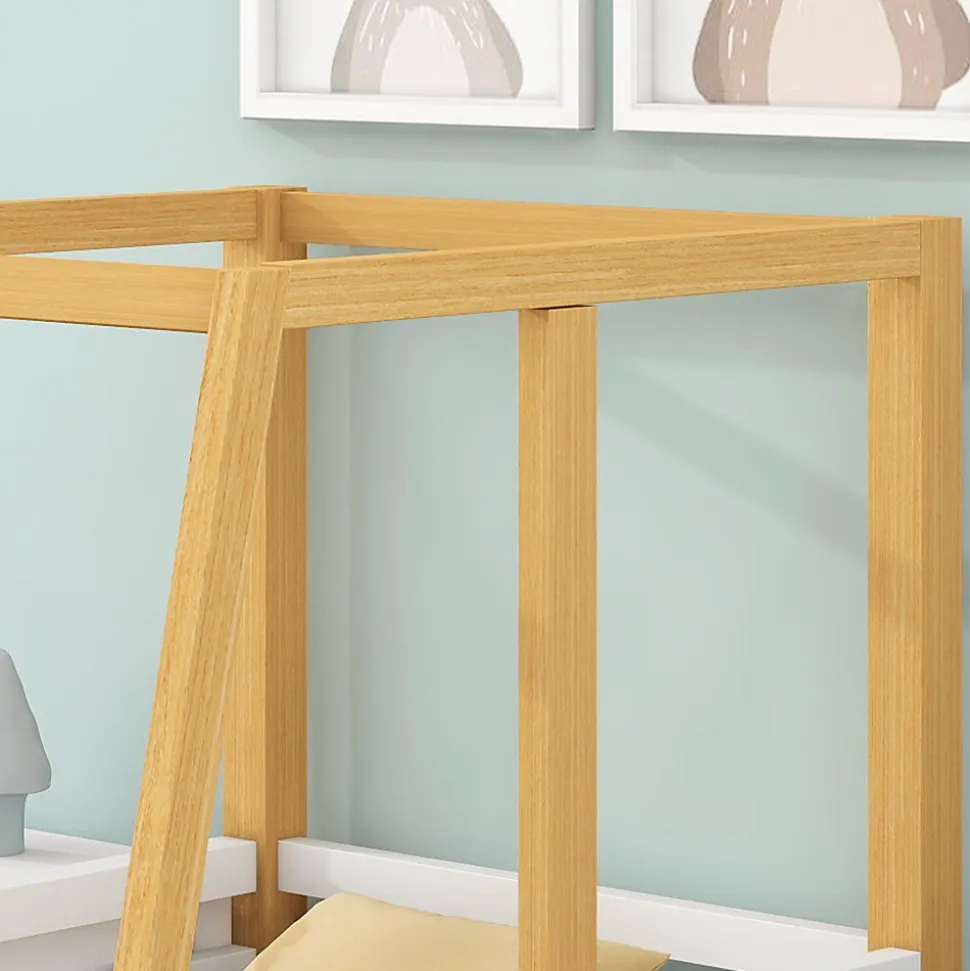 Lit enfant 90x200 cm - Lit Voiture Thématique avec Roulettes Pour enfant - Blanc