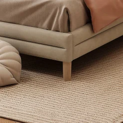 Lit Enfant 90x200cm LED Multicolore Velours Beige Blackcolors