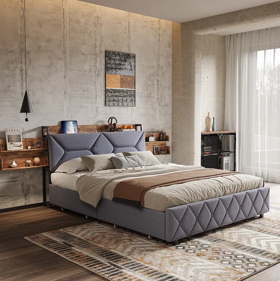 Lit Ergonomique, 160x200, Avec Rangement