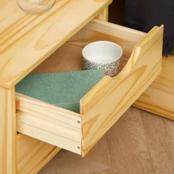 Lit fonctionnel SABRINA 90x190 cm, en pin massif naturel