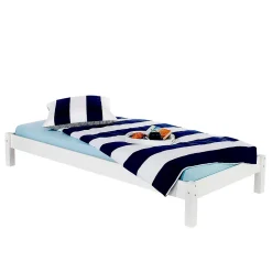 Lit futon TAIFUN, en pin massif, 90 x 200 cm, lasuré blanc