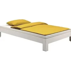 Lit futon THOMAS, en pin massif, 140 x 200 cm, lasuré blanc