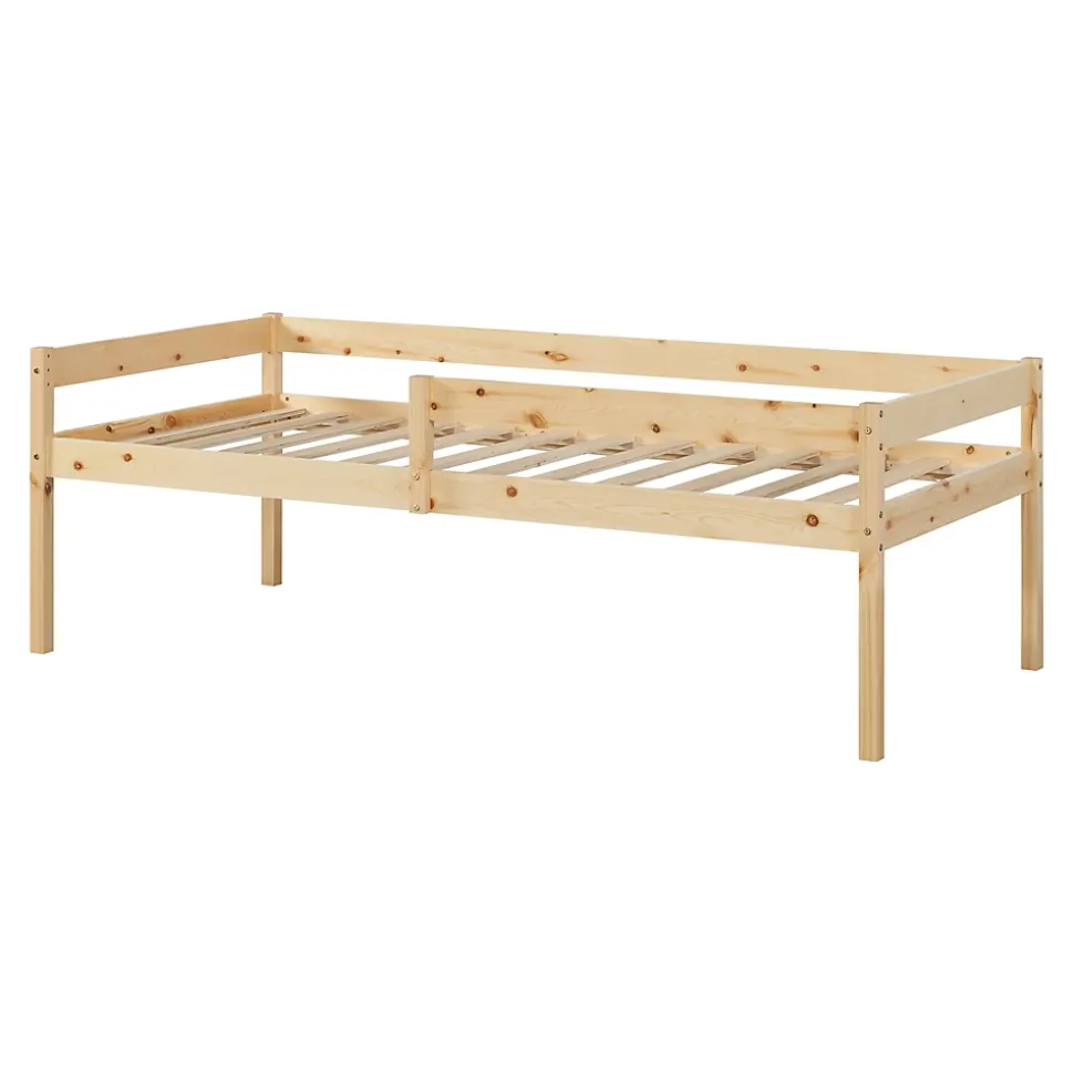 Lit gigogne pour enfant Sonkajärvi avec 2 tiroirs bois de pin 90 x 200 cm naturel en.casa