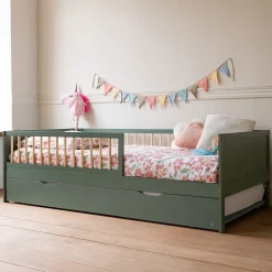 Lit gigogne pour enfant 190x90cm vert ADAM - HAPPY GARDEN