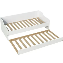 Lit gigogne SWEET 90x190 + 2 sommiers + 1 tiroir-lit / Blanc