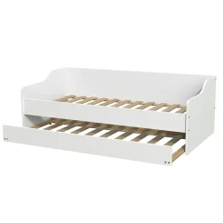 Lit gigogne SWEET 90x190 + 2 sommiers + 1 tiroir-lit / Blanc