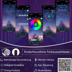 Lit Gigogne 90x200 cm - Lit Simple Enfant avec Éclairage LED Télécommandé et Port USB Type C - Sans Matelas - Lin Beige