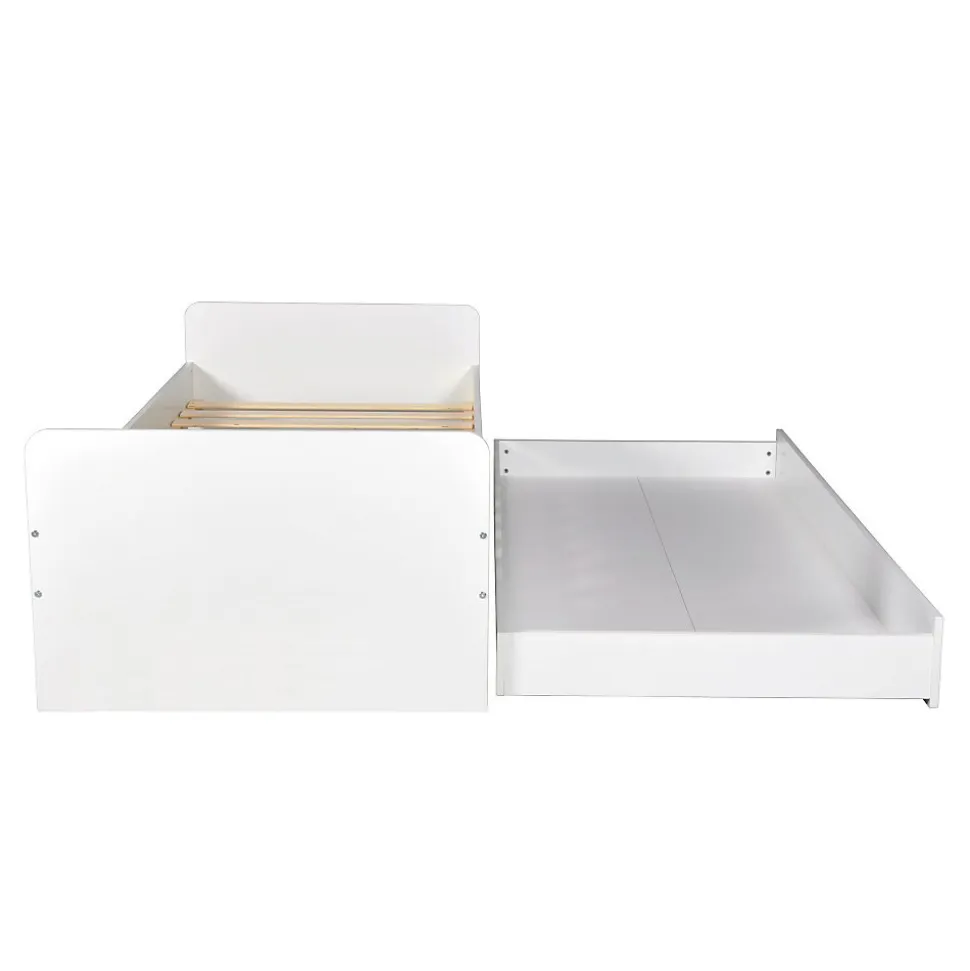 Lit gigogne 90x190 cm BALI / Blanc