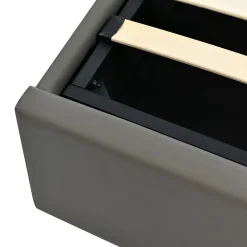 Lit Hydraulique 140X200Cm Led Sommier Gris Blackcolors