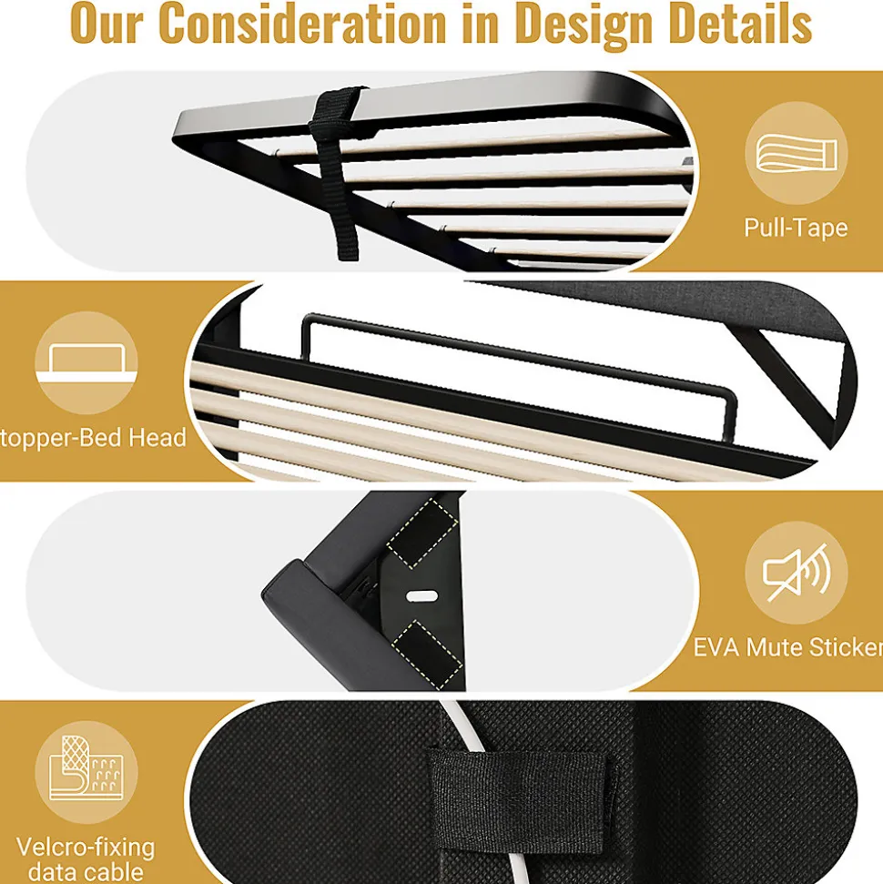 Lit hydraulique 90x200cm, Single, espace de rangement, tête de lit avec port usb et type c, lin,gris,avec matelas