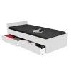 Lit KAPPA 90x190 + 2 tiroirs / Blanc