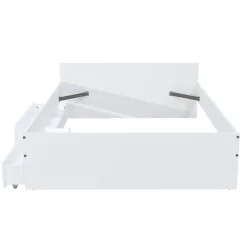 Lit KAPPA 140x190 cm + 2 tiroirs / Blanc