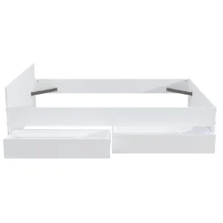 Lit KAPPA 140x190 cm + 2 tiroirs / Blanc