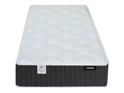 Lit électrique de relaxation tout plots + matelas ressorts ensachés et mémoire forme - 2 x 70 x 190 cm - Chêne - PHANES de YSMÉE