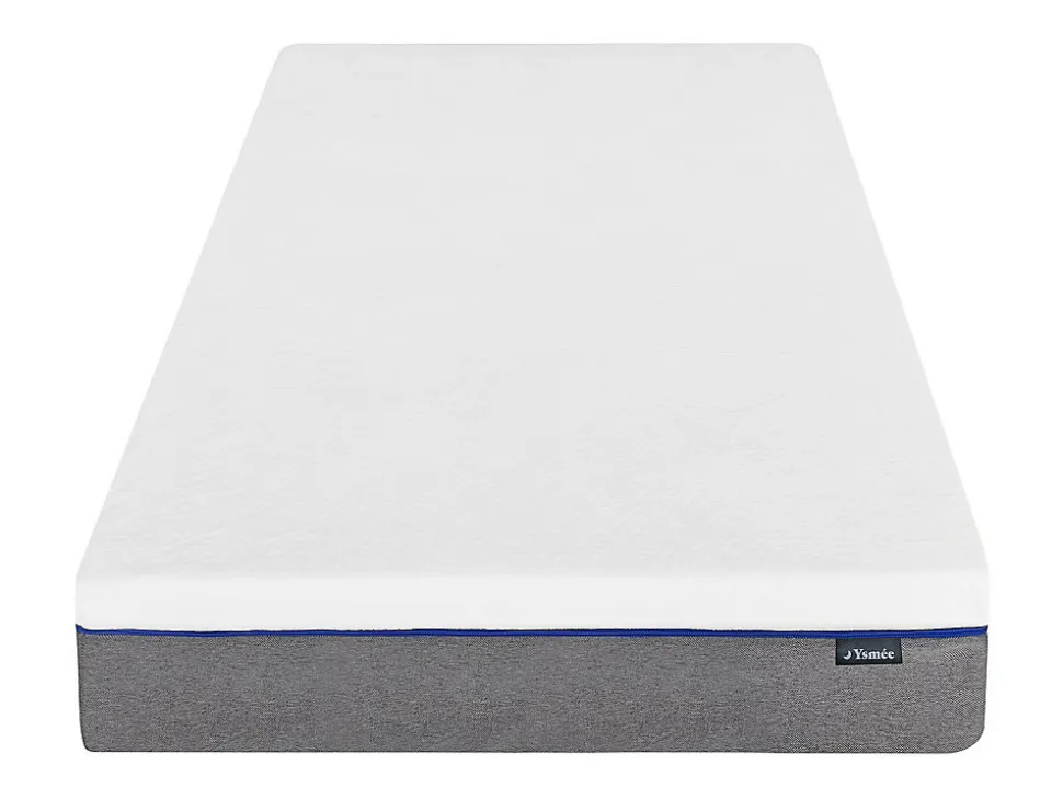 Lit électrique de relaxation tout plots + matelas mémoire de forme - 2 x 80 x 200 cm - Blanc - HESIODE III de YSMÉE