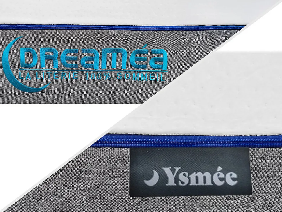 Lit électrique de relaxation tout plots + matelas mémoire de forme - 2 x 80 x 200 cm - Blanc - HESIODE III de YSMÉE