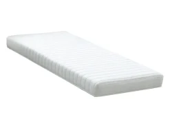 Lit électrique de relaxation lattes et plots + matelas accueil latex - 2 x 80 x 200 cm - Blanc - PANDORA II de YSMÉE