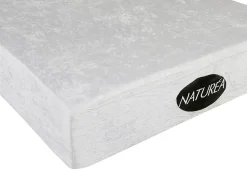 Lit électrique de relaxation tout plots + matelas mémoire de forme et bambou - 2 x 80 x 200 cm - Blanc - LYSIS III de NATUREA