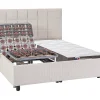 Lit électrique de relaxation déco tout plots + matelas 100% latex 3 zones - 2 x 70 x 190 cm - Tissu - Beige - JOFAR de YSMÉE