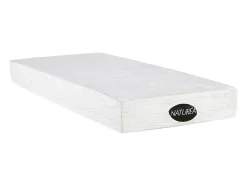 Lit électrique de relaxation tout plots + matelas mémoire de forme et bambou - 2 x 70 x 190 cm - Blanc - LYSIS III de NATUREA
