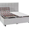 Lit électrique de relaxation déco tout plots + matelas 100% latex 3 zones - 2 x 70 x 190 cm - Tissu - Gris - JOFAR de YSMÉE