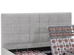 Lit électrique de relaxation déco tout plots + matelas 100% latex 3 zones - 2 x 70 x 190 cm - Tissu - Gris - JOFAR de YSMÉE